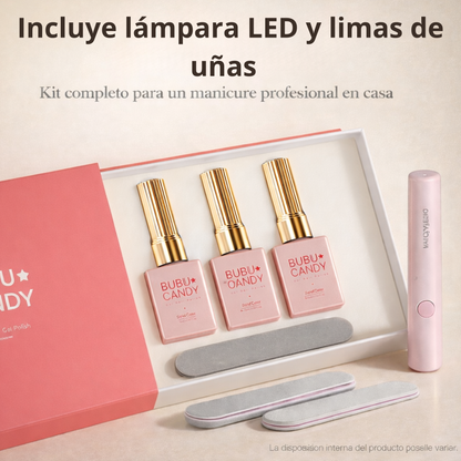 Juego de 6 esmaltes de uñas en gel minimalistas BUBU CANDY