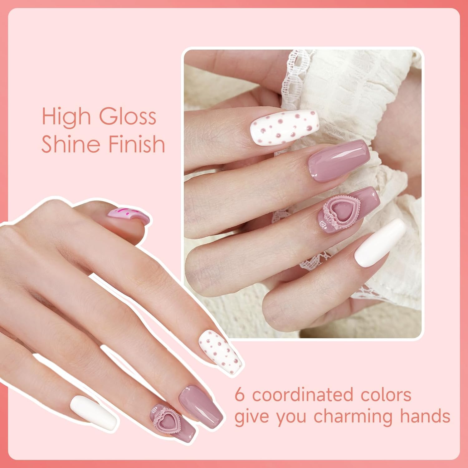 15Ml 6Color Gel Nail Polish Kit Gift LED Lights Nail File Daily Nude Color Series Set,Hema Free, Salon Manicure and Nail Art DIY at Home Solid Color DIY at Home for Women